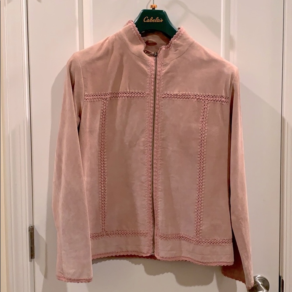 Cabela’s Rose Crochet Trim Leather Jacket